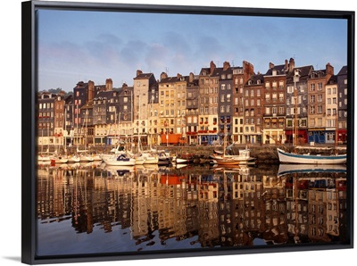 Boats Moored at the Old Dock, Honfleur, Normandy, France