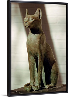 Bubastis (Bastat), the Goddess of Joy, in bronze, Cairo Museum, Cairo, Egypt