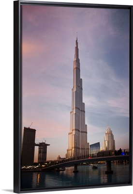 Burj Khalifa, World's Tallest Tower At Sunset, Downtown Burj Dubai, Dubai