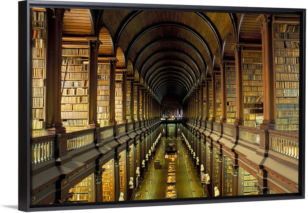 Gallery of the Old Library, Trinity College, Dublin, County Dublin, Eire (Ireland)