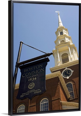 Park Street Church and Boston Common sign, Boston, Massachusetts