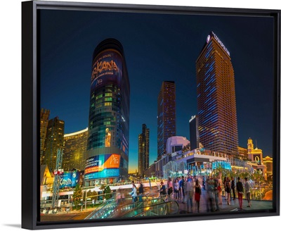 The Cosmopolitan on right and City Center on left, The Strip, Las Vegas, Nevada