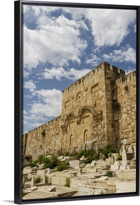 The Golden Gate on the eastern wall of the Temple Mount, Jerusalem, Israel, Middle East