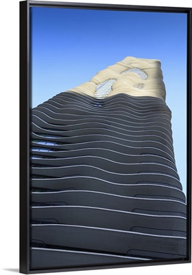 The unusual Aqua Tower designed by Jeanne Gang, Chicago, Illinois