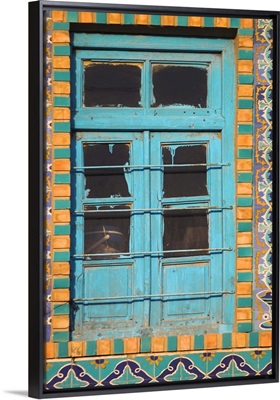 Tiling round blue window, Shrine of Hazrat Ali, Mazar-I-Sharif, Afghanistan