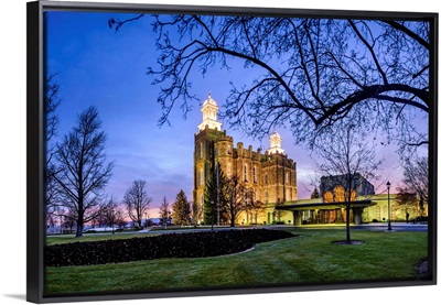 Logan Utah Temple, Twilight Trees, Logan, Utah