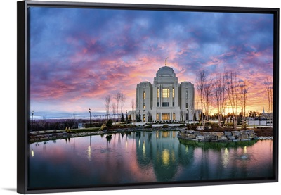 Meridian Idaho Temple, Sunrise Colors, Meridian, Idaho