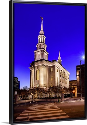 Philadelphia Pennsylvania Temple, Across the Street at Dusk, Philadelphia, Pennsylvania