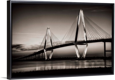Arthur Ravenel Jr. Bridge crossing the Cooper River at twilight