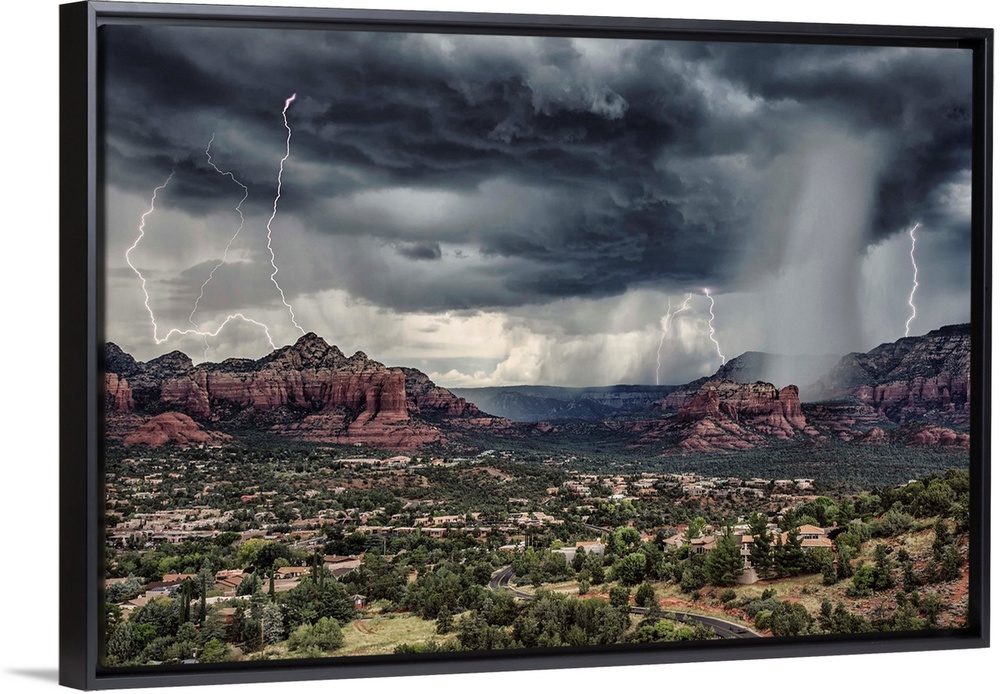 Lightning storm over Sedona, Arizona.