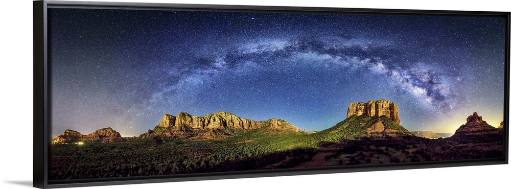 Milky Way Panorama at moonset in Sedona, Arizona.