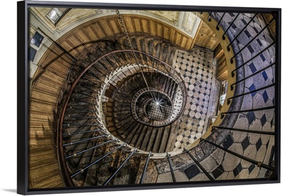 Spiral staircase in Paris, France