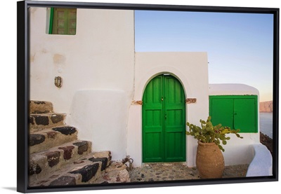 Sunset at Oia, on the island of Santorini, Greece