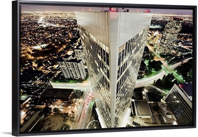 Sunset on top of the Twin Towers, Century City, Los Angeles, California