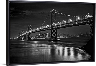 The Oakland Bay Bridge after dark, San Francisco, California