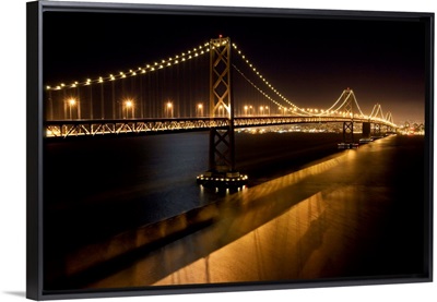 The Oakland Bay Bridge at night, San Francisco
