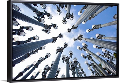 'Urban Lights' light Pole sculpture in front of Los Angeles County Museum of Art, Los Angeles, California