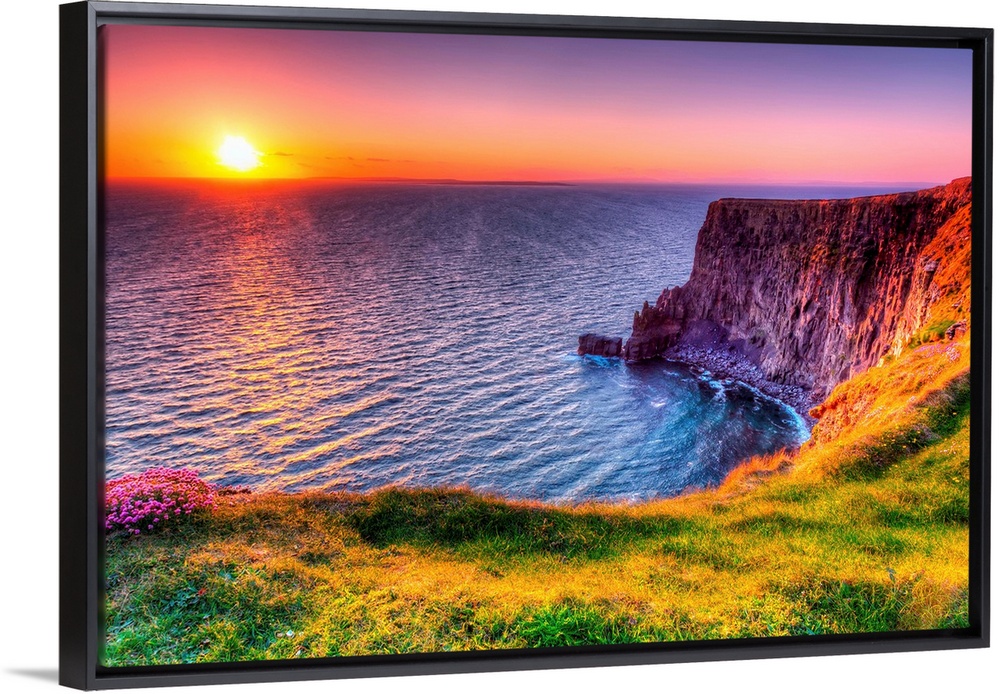 Cliffs of Moher at sunset, Co. Clare, Ireland.