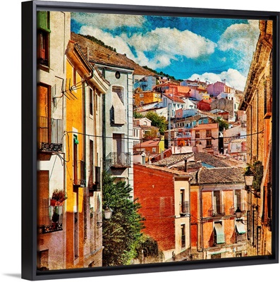 Colorful Spain - Streets And Buildings Of Cuenca Town