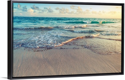 Colorful Sunrise Over Atlantic Ocean Coast