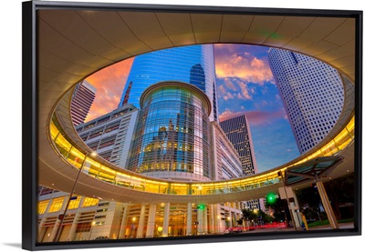 Downtown Houston at sunset