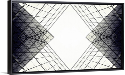 Geometric Architectural Abstract At Glass Window