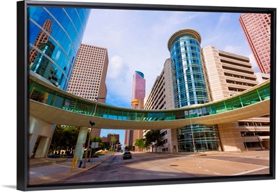 Houston cityscape from Bell and Smith street