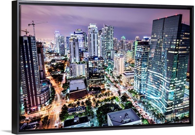 Miami cityscape at night