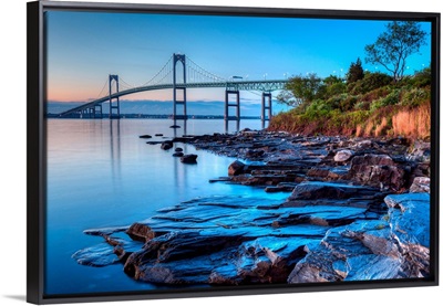 Newport Bridge at Sunrise, Rhode Island.