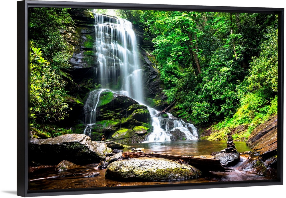 Upper Catabwa Falls is a 50-feet waterfall that leads to another amazing lower waterfall. Located in Old Fort, North Carol...