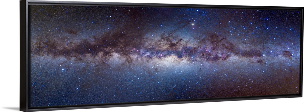 A panorama of the center of the Galaxy portion of the southern hemisphere Milky Way, from Crux at right to Aquila at left....