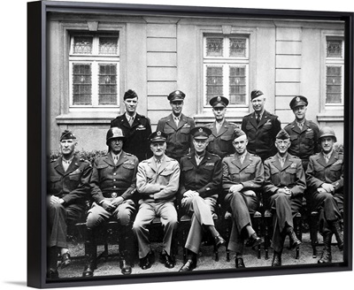 World War II photo of the senior American military commanders of the European Theater