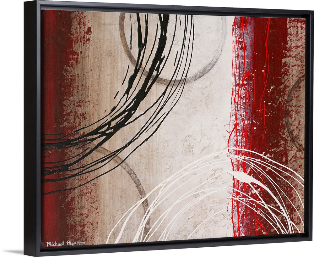 Big abstract art includes a variety of vertical rectangles with textured sides and warm tones sitting next to each other. ...