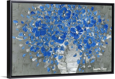 Blue Flowers Contempory Art