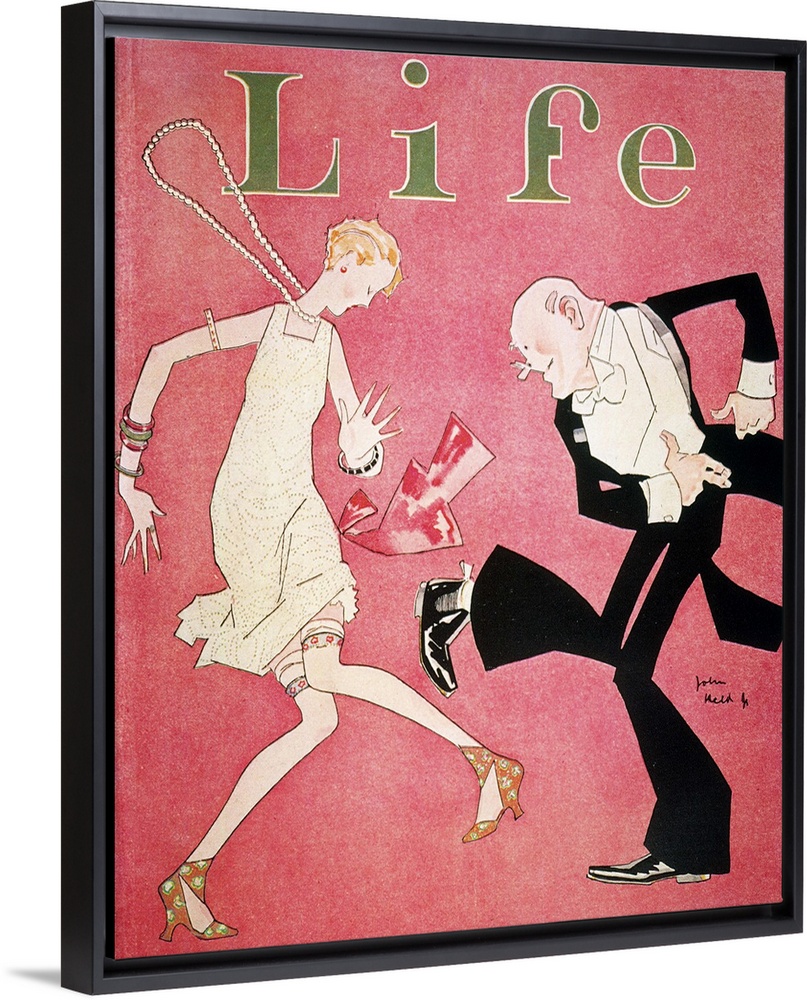 'Teaching Old Dogs New Tricks.' Cover for 'Life,' 1926, by John Held, Jr.