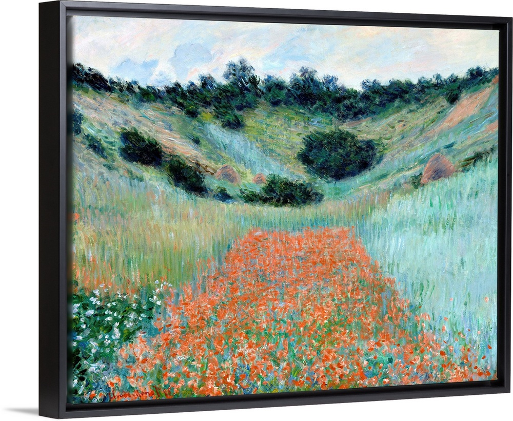 Monet, Poppy Field, 1885. 'Poppy Field In A Hollow Near Giverny.' Oil On Canvas, Claude Monet, 1885.