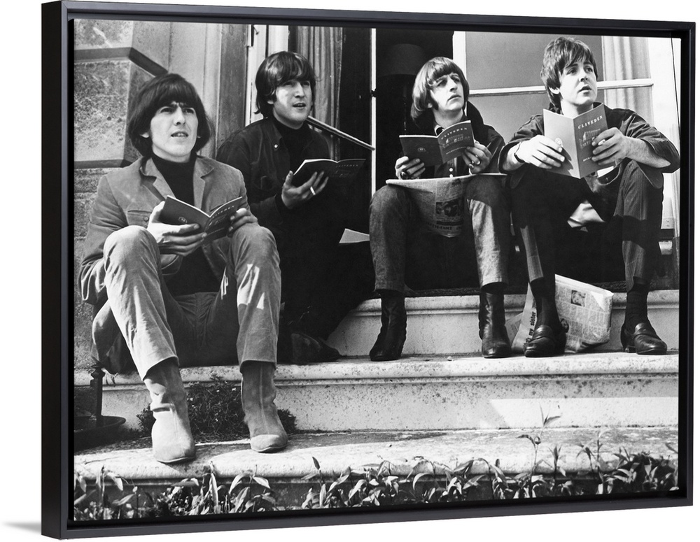 Left to right: George Harrison, John Lennon, Ringo Starr, and Paul McCartney. Photograph, 1965.