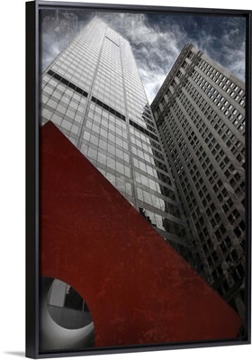 Isamu Noguchi's Red Cube in Lower Manhattan