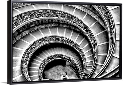 Spectacular spiral staircase in the Vatican Museums in Rome, Italy