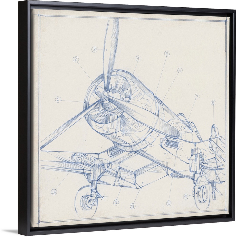 Airplane Mechanical Sketch II