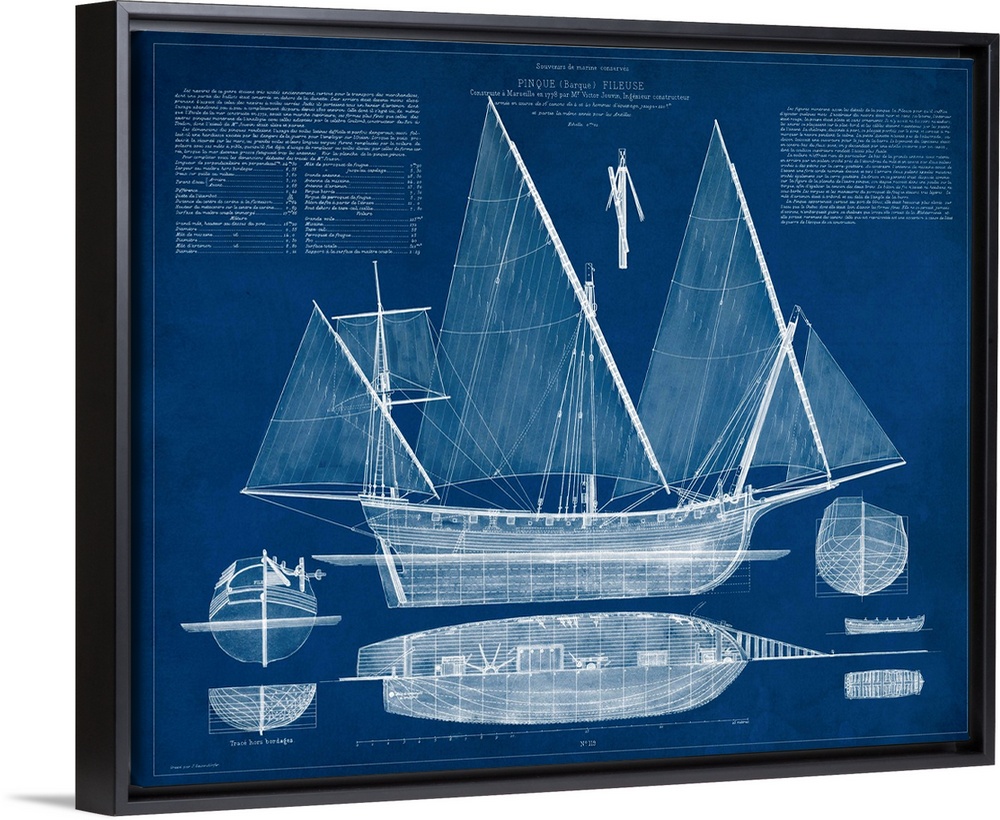 Antique Ship Blueprint III