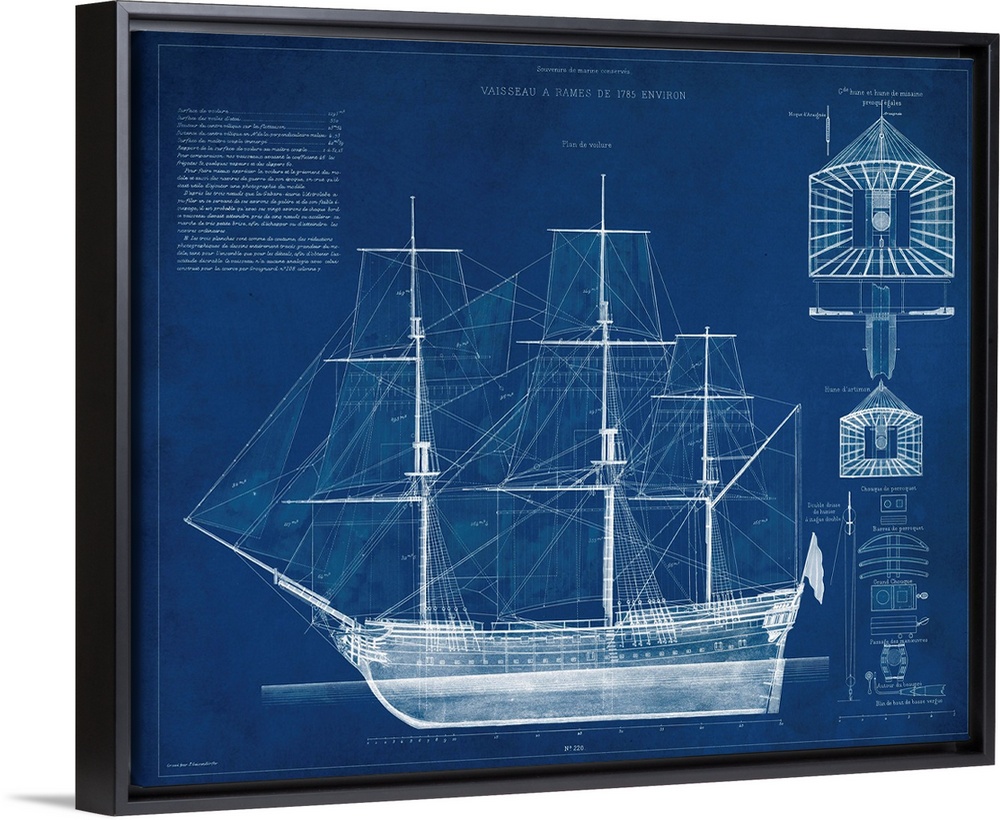Antique Ship Blueprint IV