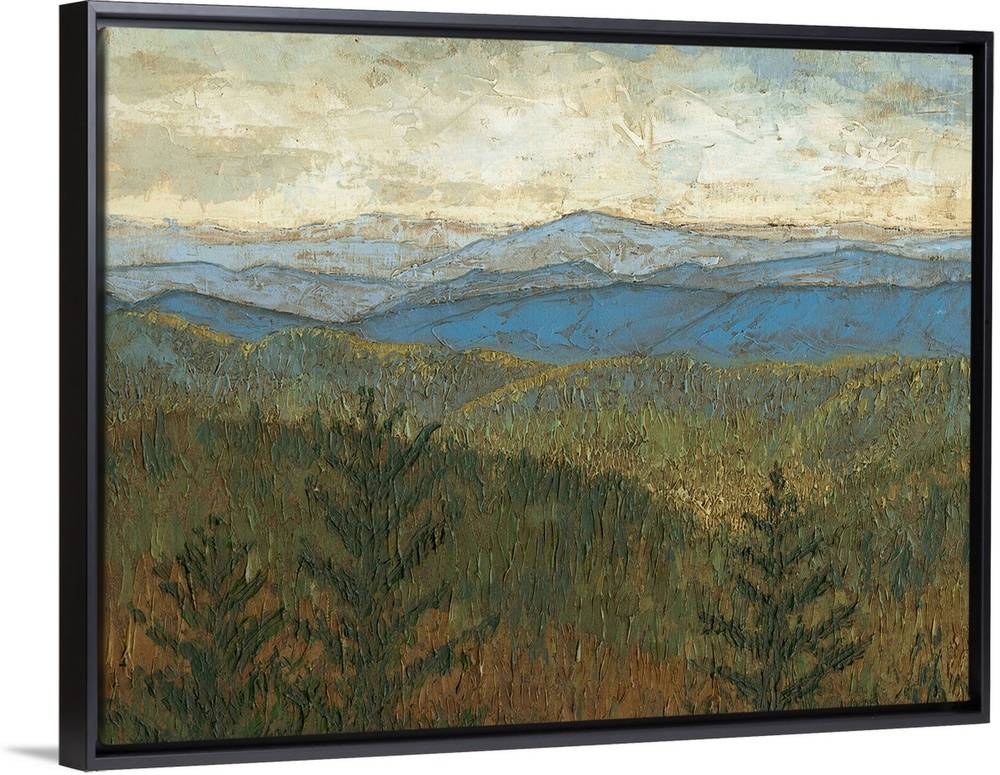 Contemporary landscape painting of the Blue Ridge mountains.