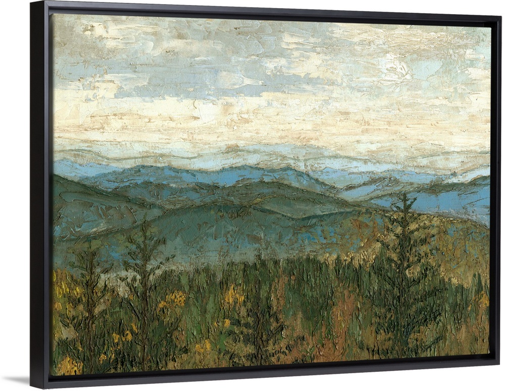 Contemporary landscape painting of the Blue Ridge mountains.