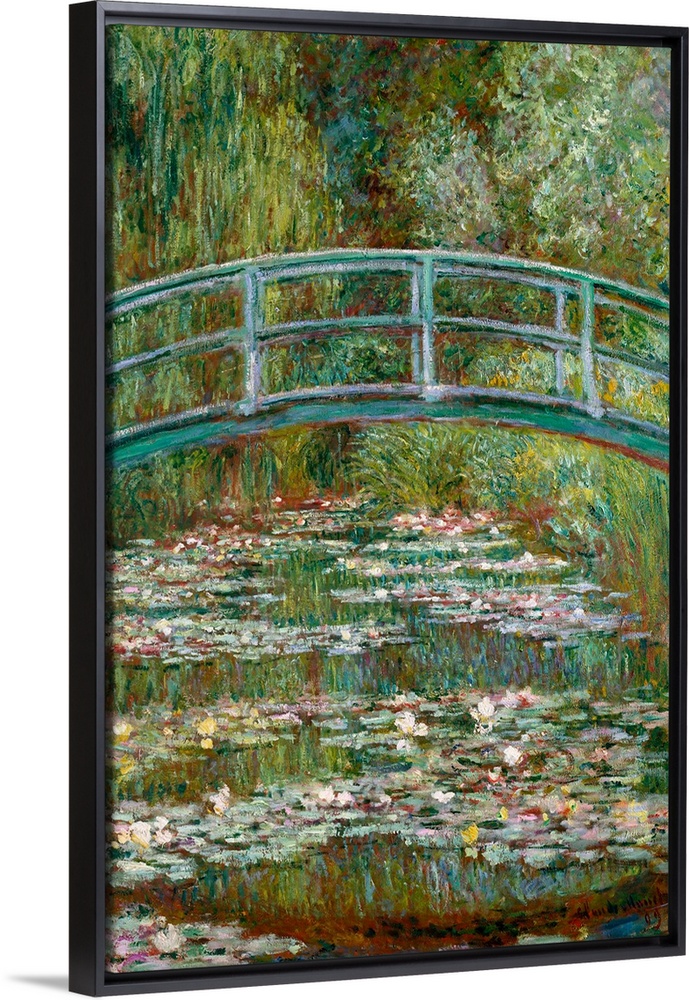 Bridge over a Pond of Water Lilies