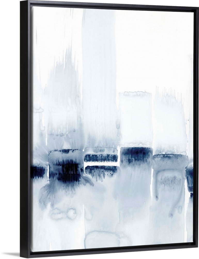 Abstract watercolor cityscape.