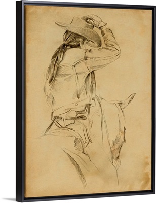 Cowgirl On Horseback II