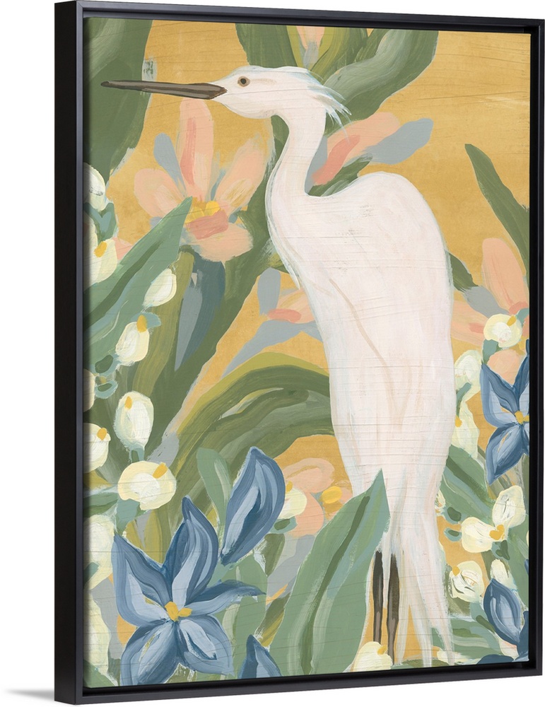 Floral Egret I