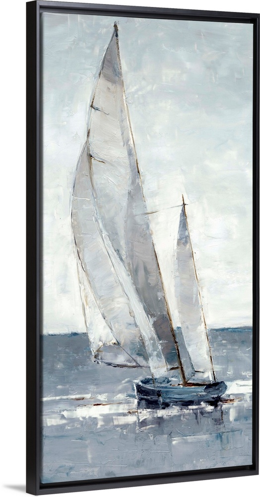 Sailboats possess a timeless elegance, and this beautiful portrait will add a touch of nautical sophistication to any room...