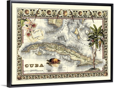 Tropical Map of Cuba